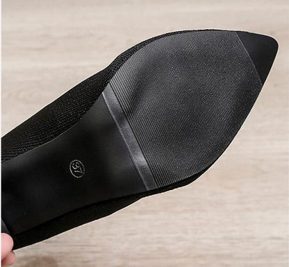 Women’s Stretch Knit Sock Boots | Pointed Toe | Mid Calf | High Heel | noémi