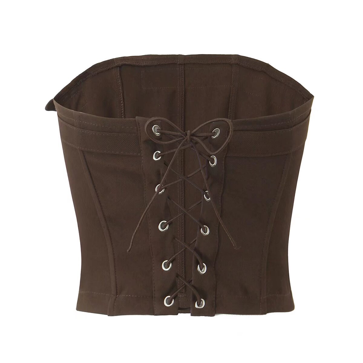 Two Piece Skirt Set | Tube Top Cropped Vest Low Waist Pleated Mini Skirt | noémi