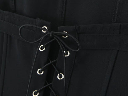 Two Piece Skirt Set | Tube Top Cropped Vest Low Waist Pleated Mini Skirt | noémi