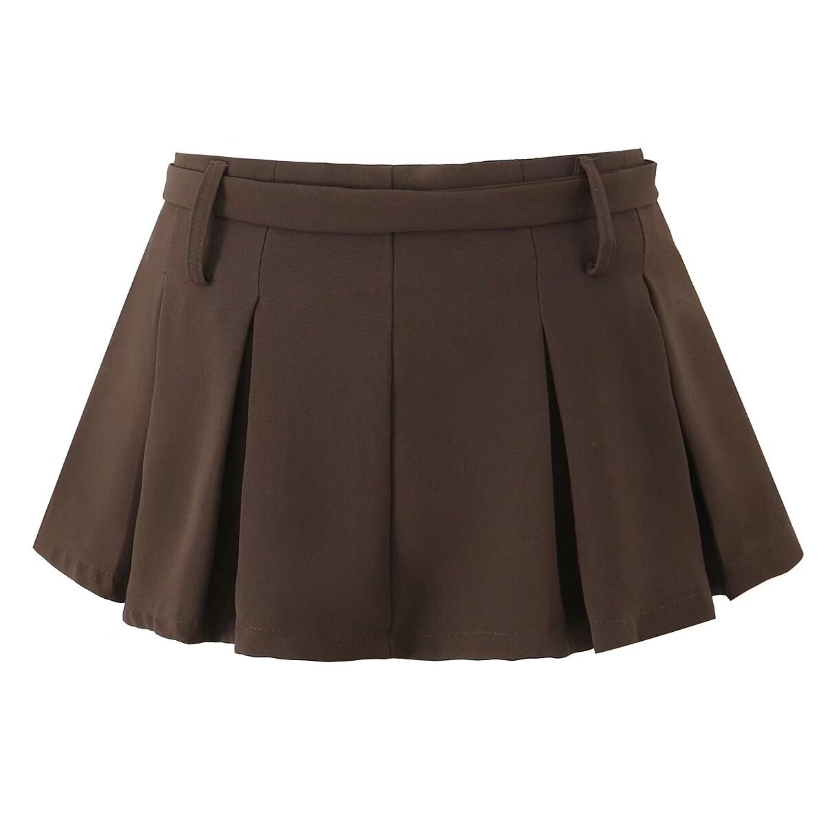 Two Piece Skirt Set | Tube Top Cropped Vest Low Waist Pleated Mini Skirt | noémi