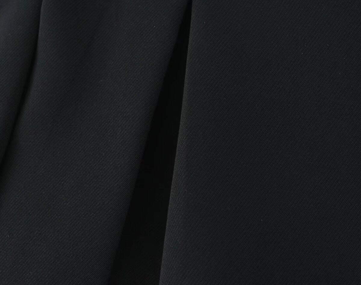 Two Piece Skirt Set | Tube Top Cropped Vest Low Waist Pleated Mini Skirt | noémi