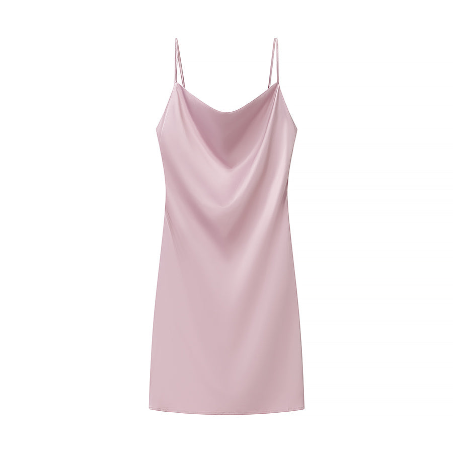 Womens Thin Strap Satin Mini Dress | noémi