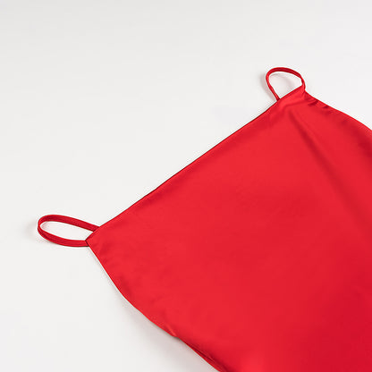 Womens Thin Strap Satin Mini Dress | noémi