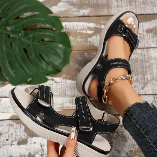 Women’s Cushioned Velcro Platform Sandals | noémi