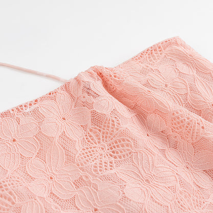 Womens One Shoulder Slim Fit Lace Print Dress | noémi