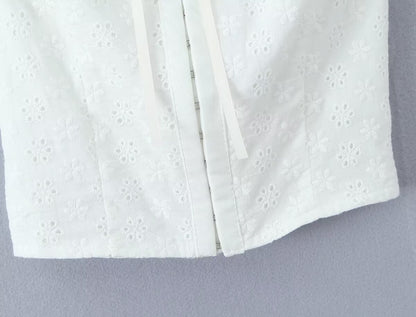 Jacquard Lace Up Top Skirt Set | Two Piece Outfit | noémi