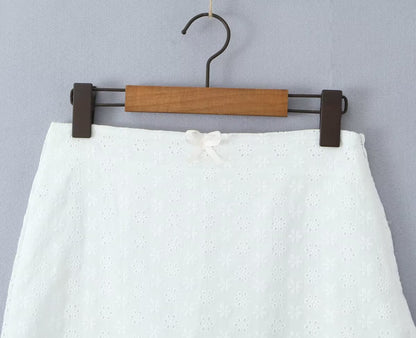 Jacquard Lace Up Top Skirt Set | Two Piece Outfit | noémi