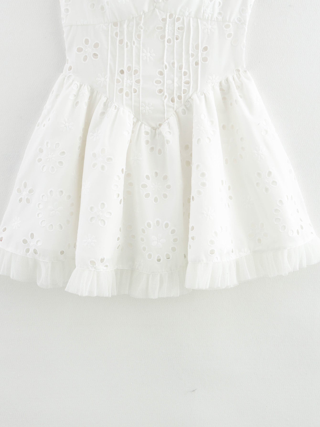 Womens Cutout Embroidered Lace Halter Dress | Lace Up Back | noémi