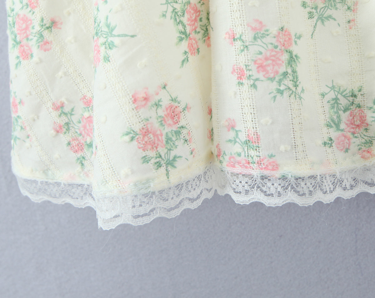 Lace Embroidered Corset Dress | Floral Print Boning Detail Waist Cinching Fit Spaghetti Straps | noémi