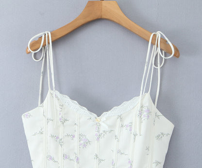 Womens VNeck Printed Dress | Retro Fit with Waist Shaping Detail | noémi