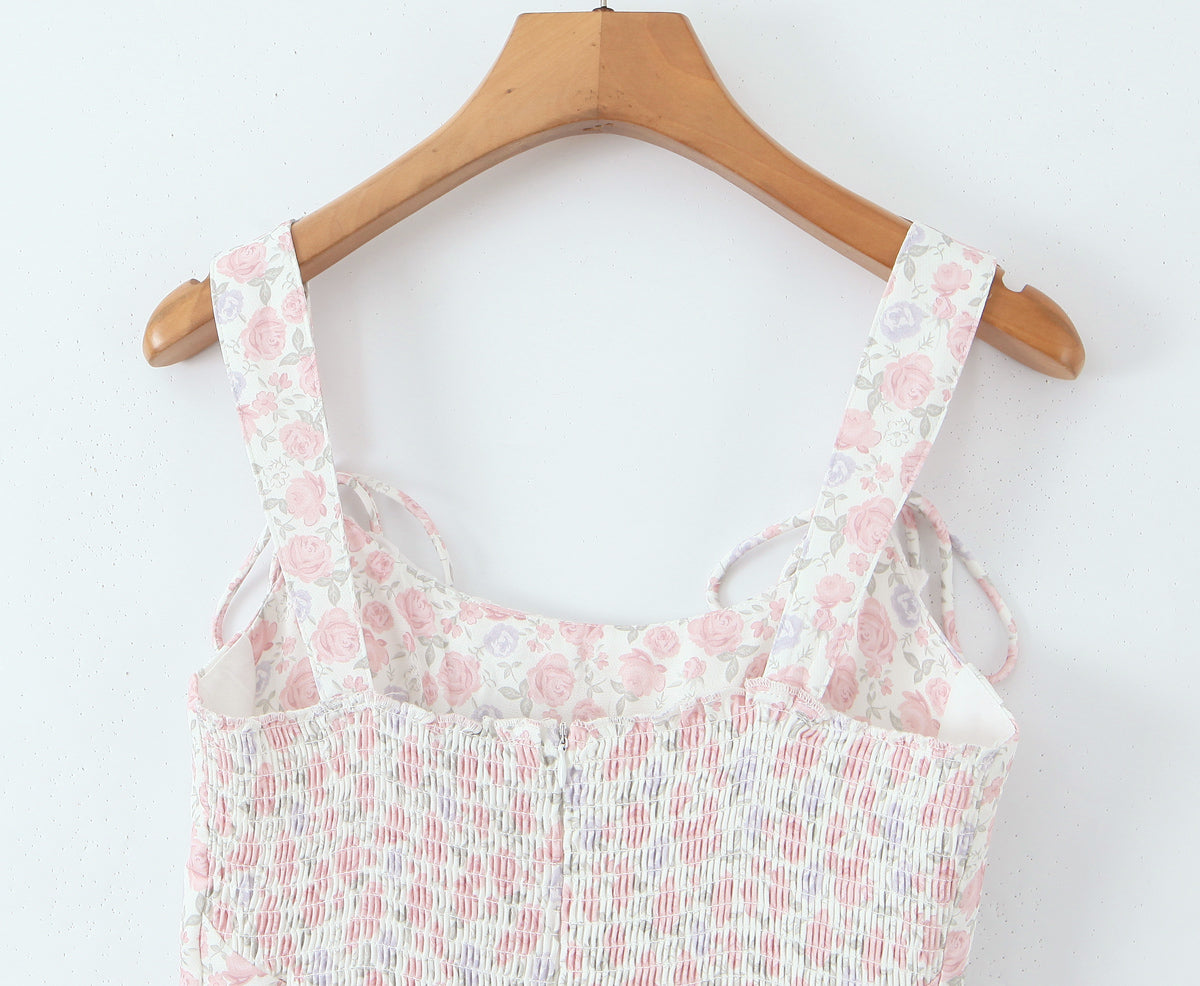 Womens Pink Double Layer Strap Dress | noémi