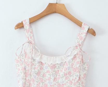 Womens Pink Double Layer Strap Dress | noémi