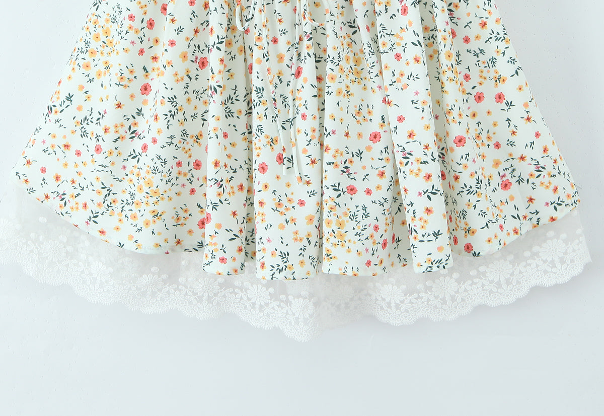 Pullover Dress | Sling Strap Waist Shaping Spring Floral Print | noémi