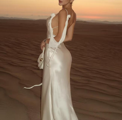 Womens Strap Backless Maxi Dress | noémi