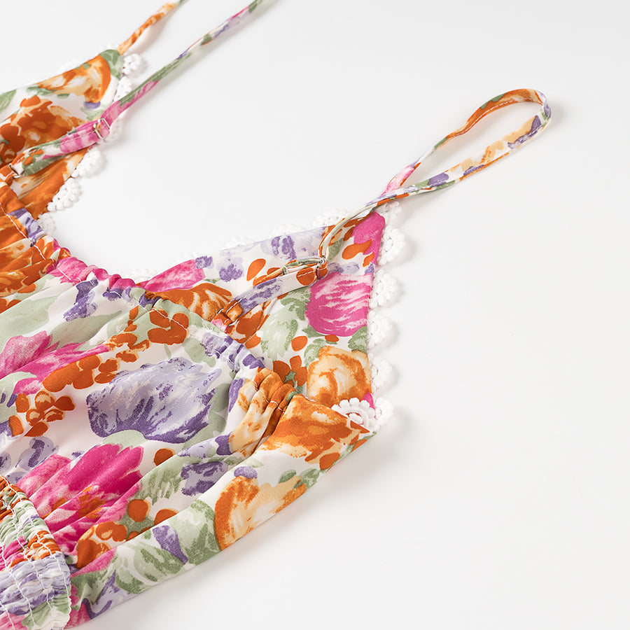 Womens Thin Strap Ball Ruffled Dress | noémi