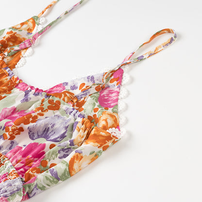 Womens Thin Strap Ball Ruffled Dress | noémi