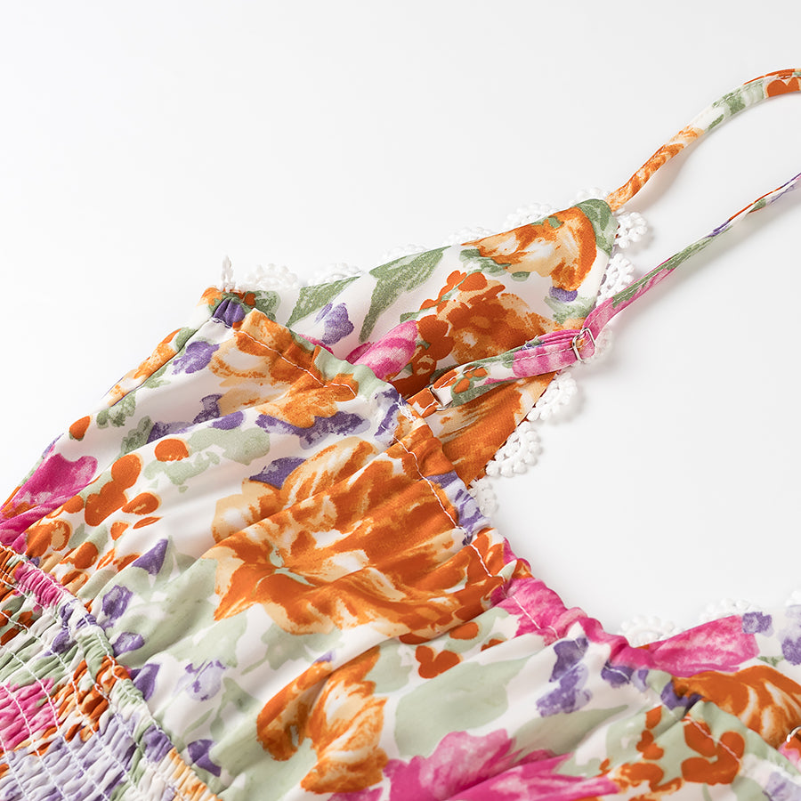 Womens Thin Strap Ball Ruffled Dress | noémi