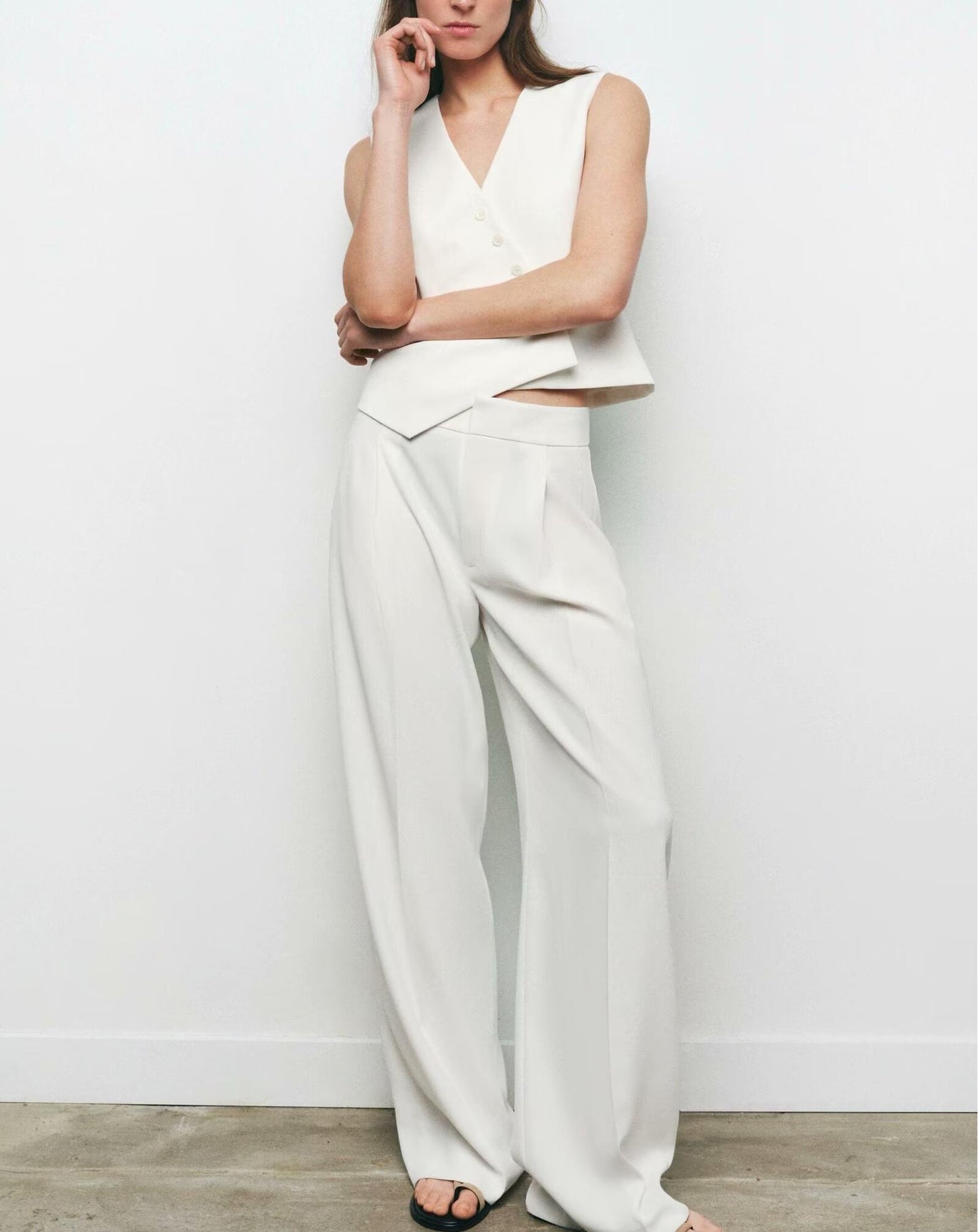 Womens Vest Top Wide Leg Trousers Set | noémi