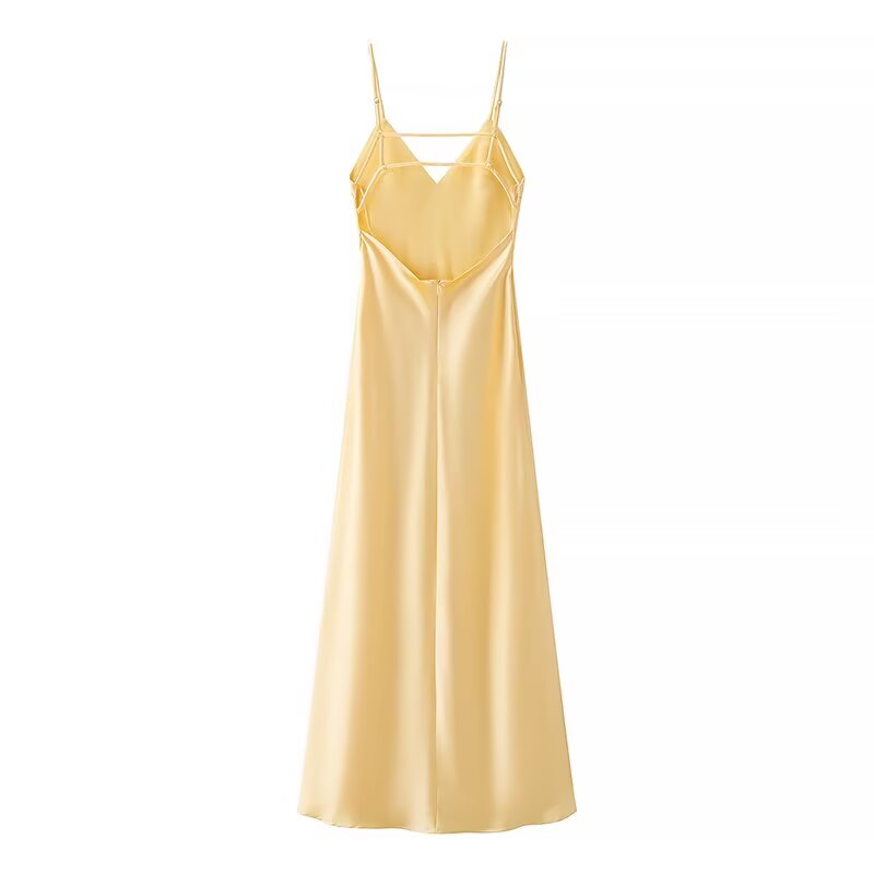 Silk Satin Sleeveless Midi Dress | noémi
