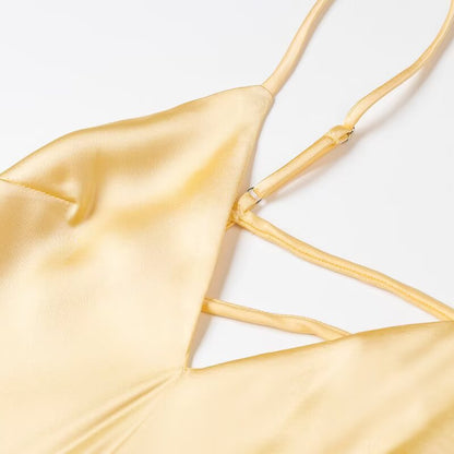 Silk Satin Sleeveless Midi Dress | noémi