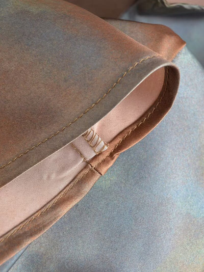 Womens V Neck Silk Satin Sling Dress Slim Waist | noémi