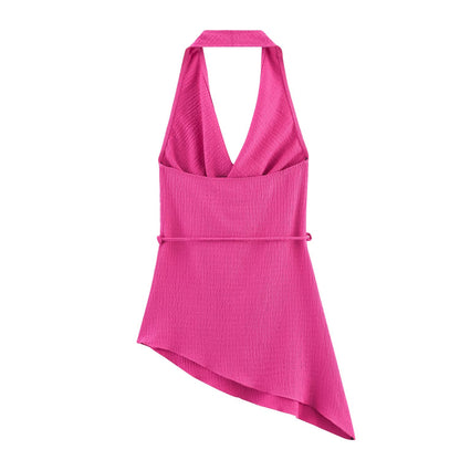 Womens Draped Top Textured Trousers Set | noémi