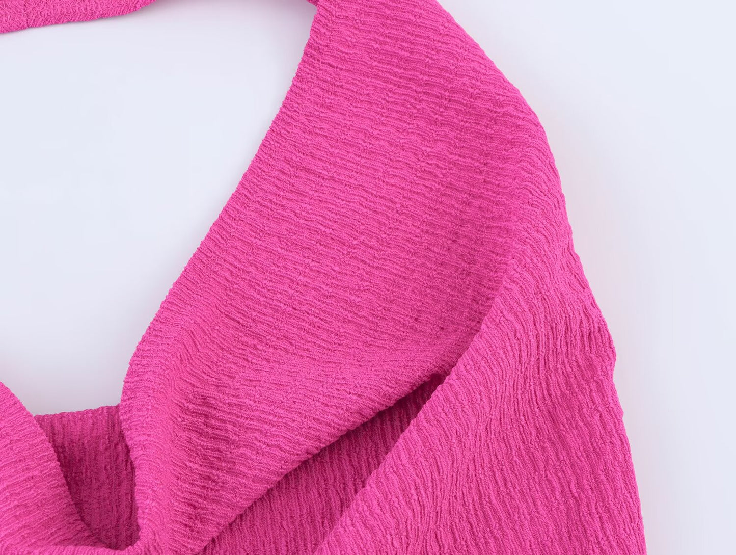 Womens Draped Top Textured Trousers Set | noémi