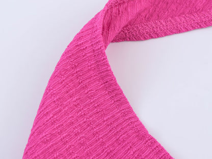 Womens Draped Top Textured Trousers Set | noémi