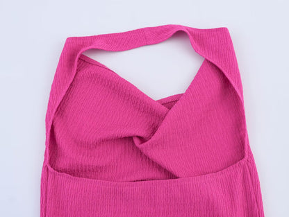 Womens Draped Top Textured Trousers Set | noémi