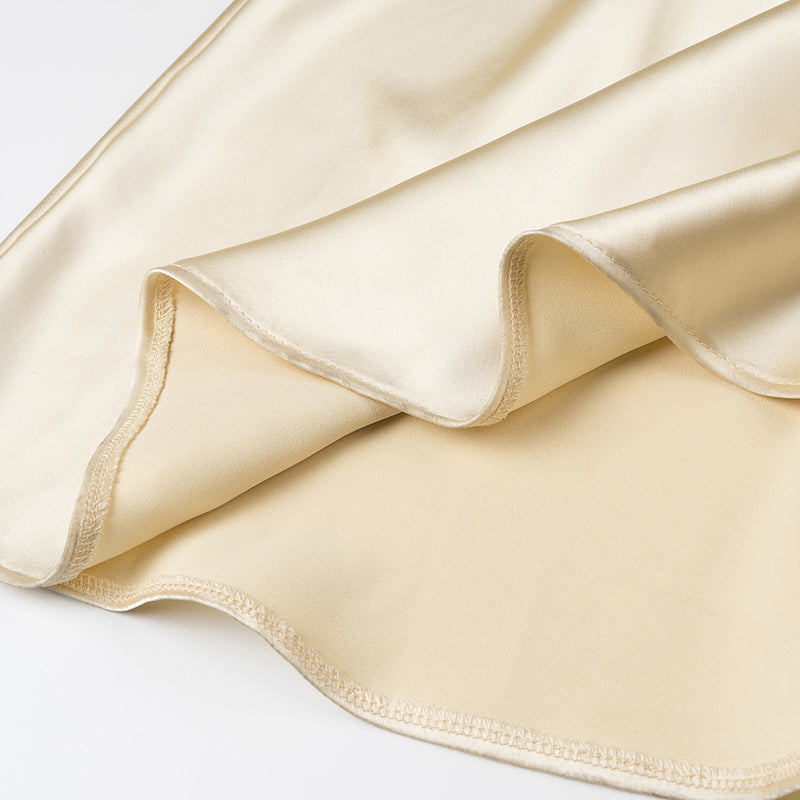 Womens Thin Strap and Scarf Silk Satin Dress | noémi