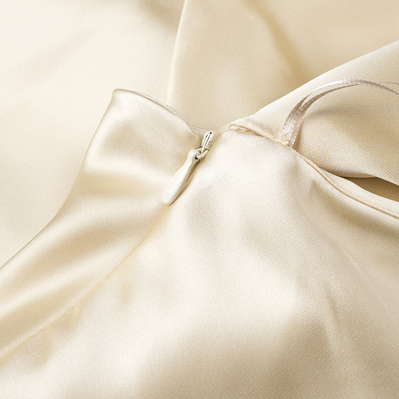 Womens Thin Strap and Scarf Silk Satin Dress | noémi