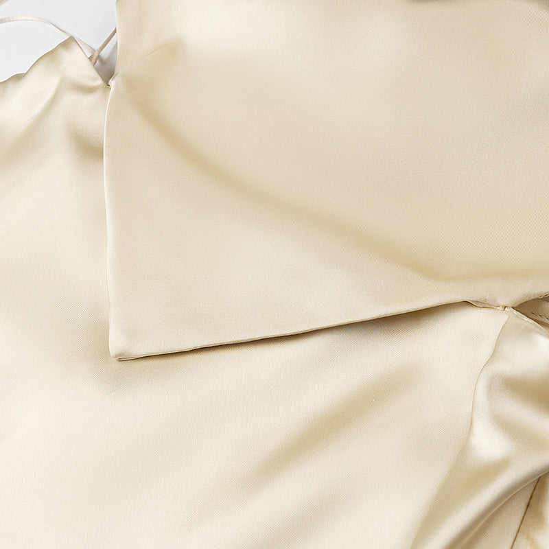 Womens Thin Strap and Scarf Silk Satin Dress | noémi