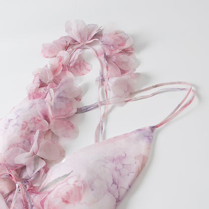 Women Floral Spaghetti Strap Dress | Waist Defining | noémi