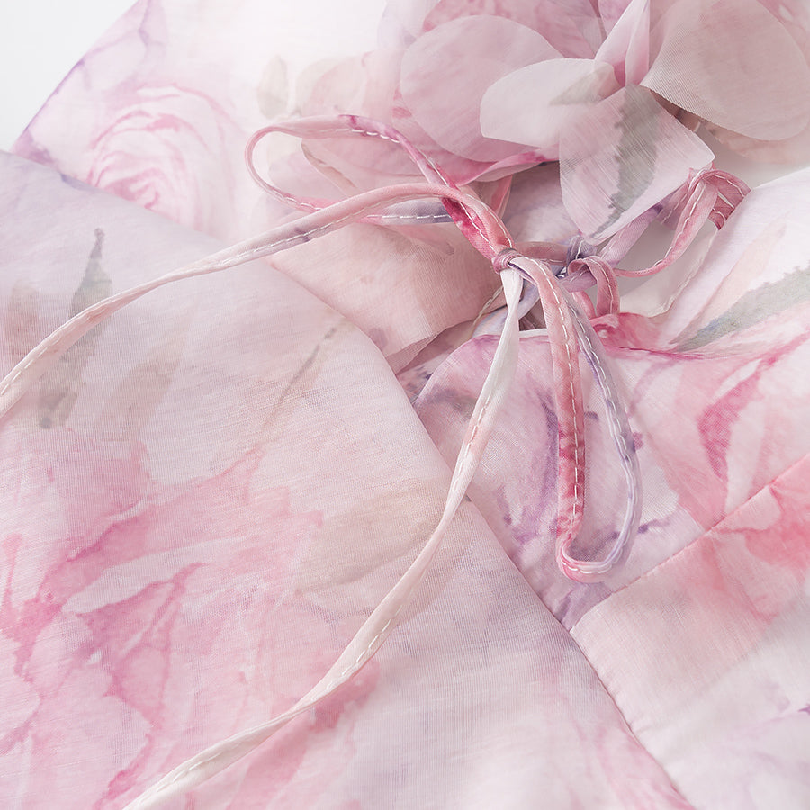 Women Floral Spaghetti Strap Dress | Waist Defining | noémi