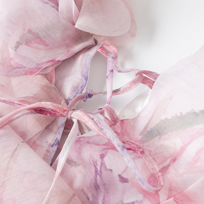 Women Floral Spaghetti Strap Dress | Waist Defining | noémi