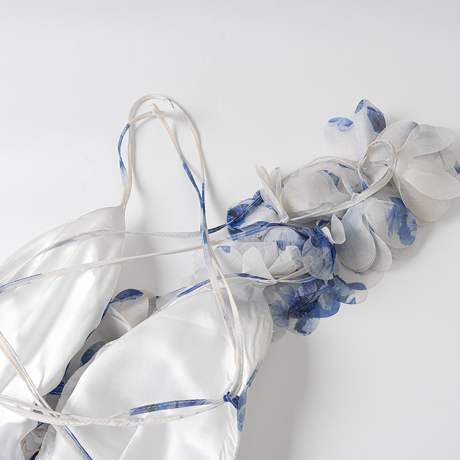 Women Floral Spaghetti Strap Dress | Waist Defining | noémi