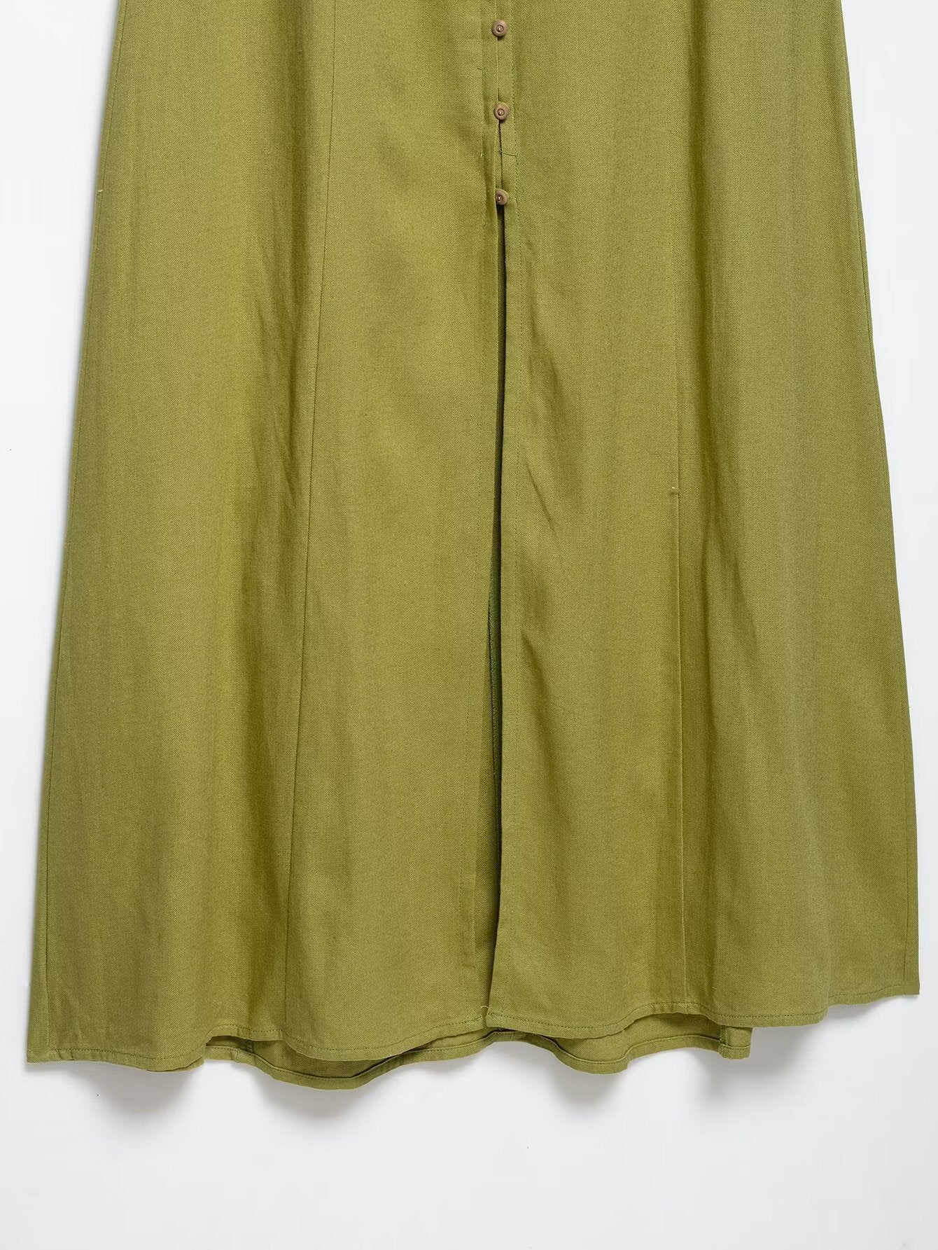 Linen Slim Fit Midi Dress With Natural Texture For Women | noémi