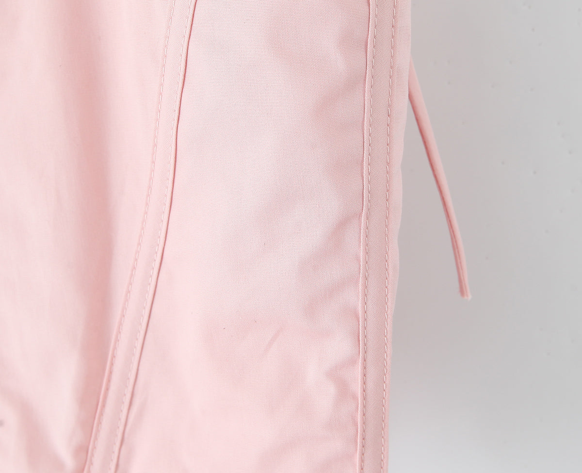 Blush Pink Lace Up Corset Top | Bustier with Adjustable Ribbon Tie & Boning Detail | noémi