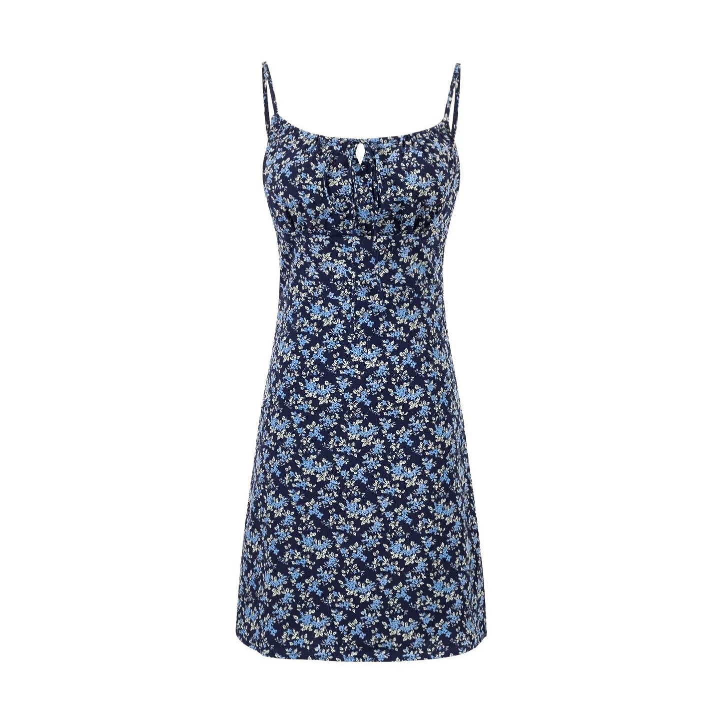 Womens Dress High Waist Slim Floral Print Backless Slip Dress | noémi