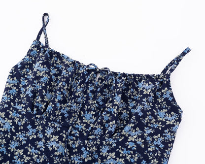 Womens Dress High Waist Slim Floral Print Backless Slip Dress | noémi