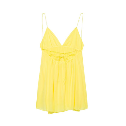 Strappy V Neck Backless Dress with High Waist and Slim Fit | noémi