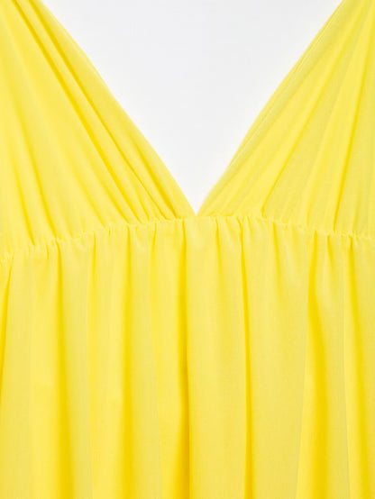 Strappy V Neck Backless Dress with High Waist and Slim Fit | noémi