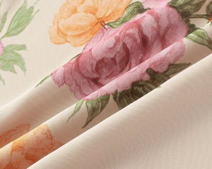 Printed Mini Dress | Ruffled Straps V Neck Backless | noémi