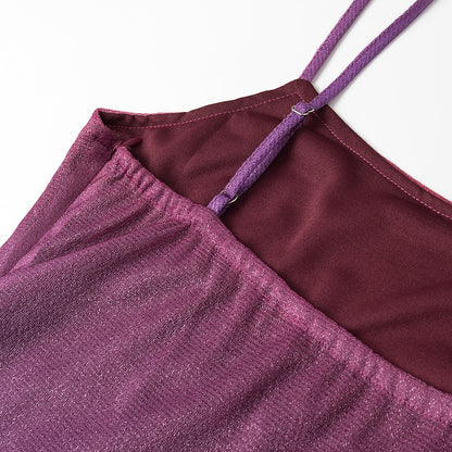 Womens Gradient Feather Strap Dress | noémi