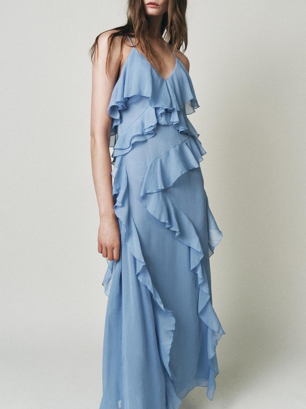 Womens Laminated Detail Sling Dress with Sleek Silhouette | noémi