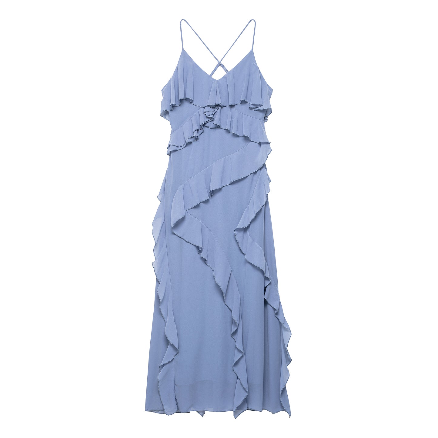 Womens Laminated Detail Sling Dress with Sleek Silhouette | noémi