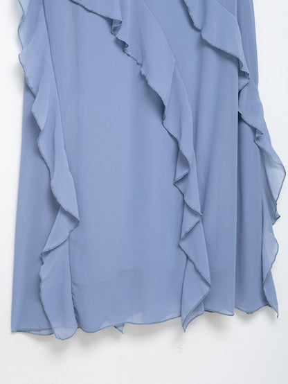 Womens Laminated Detail Sling Dress with Sleek Silhouette | noémi