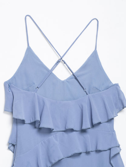 Womens Laminated Detail Sling Dress with Sleek Silhouette | noémi