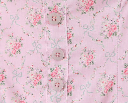 Pink Floral Halter Midi Dress | Backless, Slim Fit | noémi