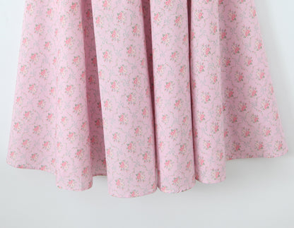 Pink Floral Halter Midi Dress | Backless, Slim Fit | noémi